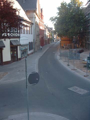 Friedrichstrae - Rmerstrae Worms, temporre Fahrbahndecke