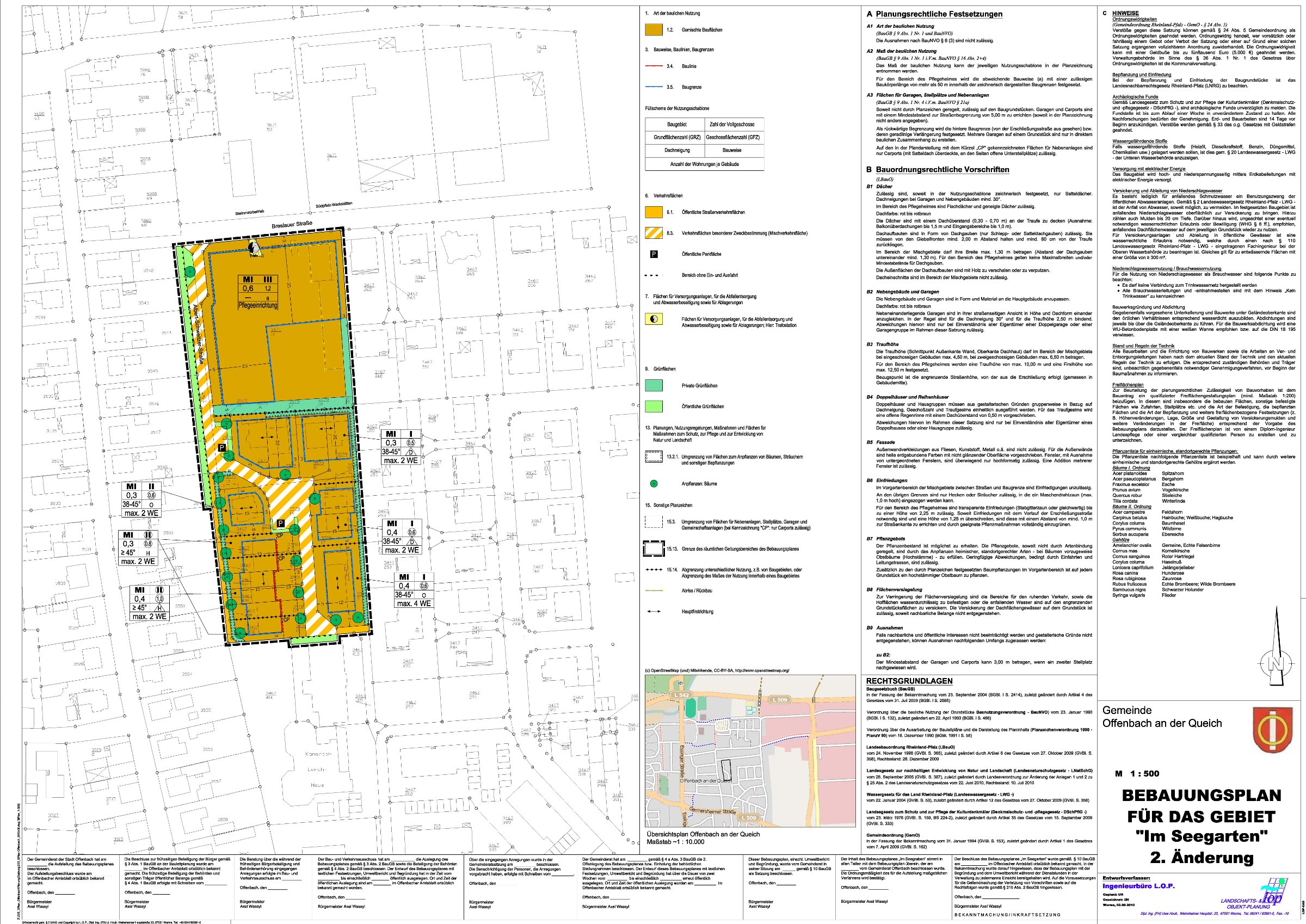 Bebauungsplan "Im Seegarten, 2. nderung"